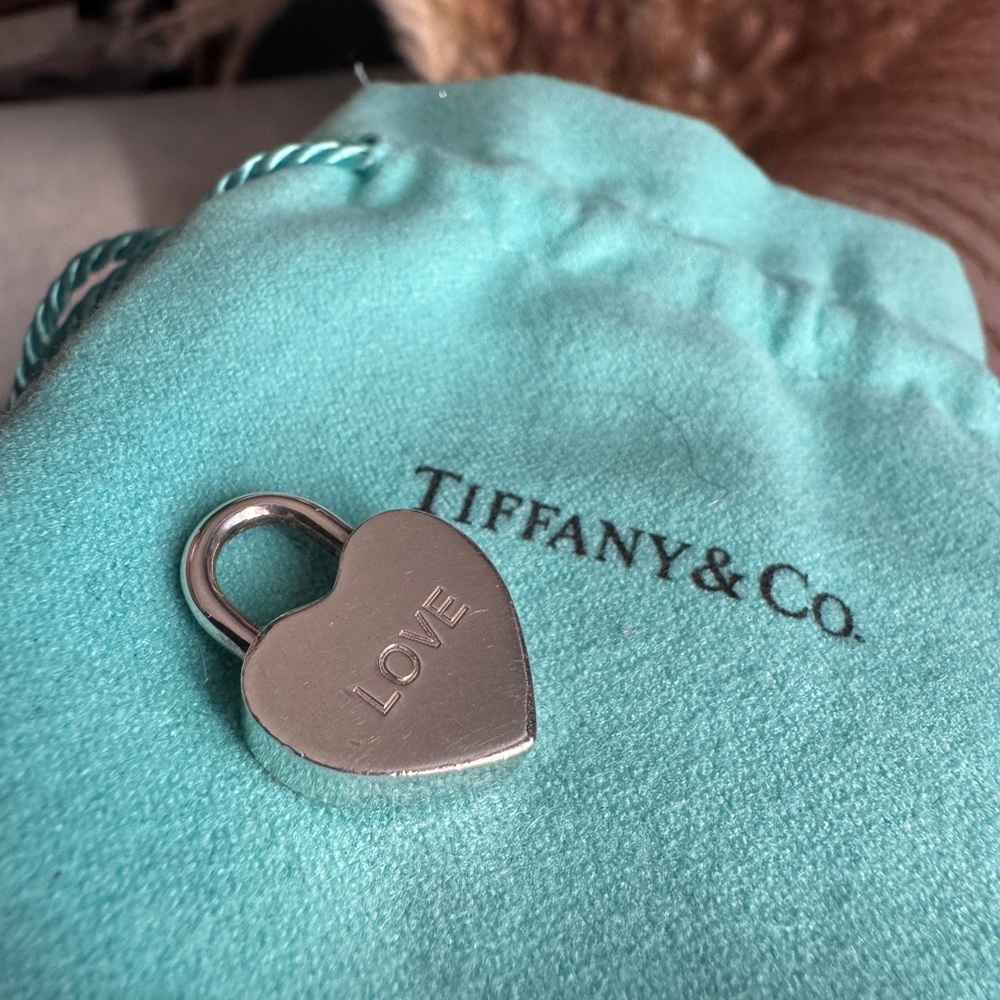 Tiffany & Co. Silver Heart Lock Charm - Picture 2 of 11